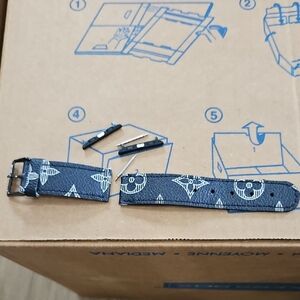 Patterned Black Watch Strap